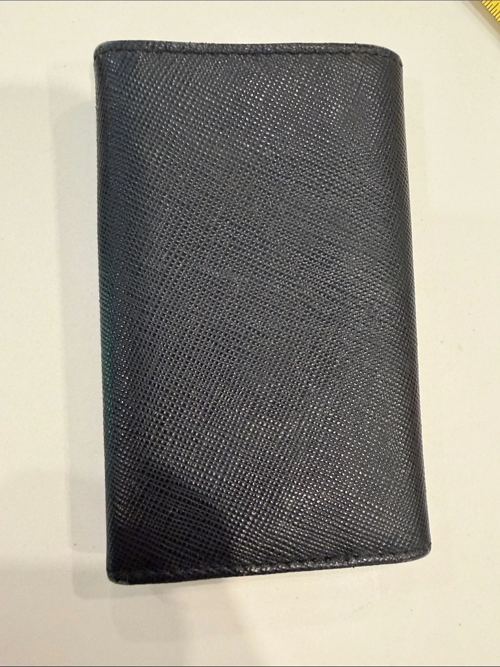 Prada Black Leather key card holder authentic